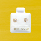 GEM STAR STUD SOLID GOLD 10K