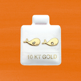 WHALE STUD SOLID GOLD 10K