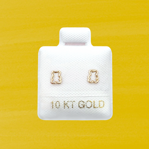 BEAR STUD SOLID GOLD 10K