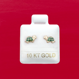 TURTLE STUD SOLID GOLD 10K