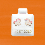 LITTLE PONY STUD SOLID GOLD 10K