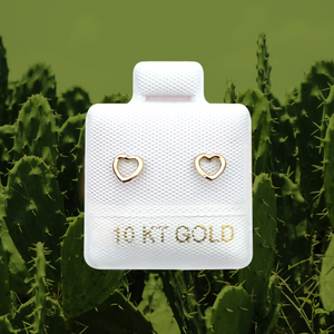 HEART SHAPE STUD SOLID GOLD 10K