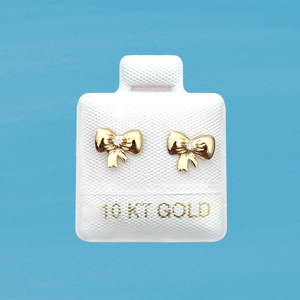BOW STUD SOLID GOLD 10K