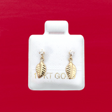 LEAF STUD SOLID GOLD 10K