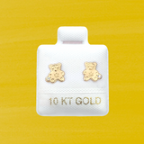 TEDDY BEAR WITH ZIRCON STUD SOLID GOLD 10K