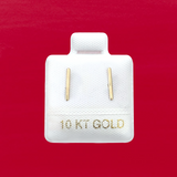 BAR STUD SOLID GOLD 10K