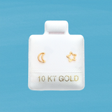 ECLIPSE SHAPE STUD SOLID GOLD 10K