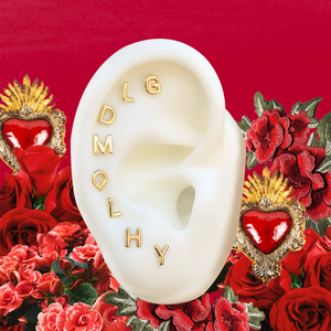 ALPHABET STUD SOLID GOLD 10K