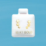 THREE LITTLE STARS STUD SOLID GOLD 10K