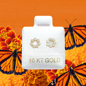 DAISY STUD SOLID GOLD 10K