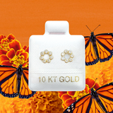 DAISY STUD SOLID GOLD 10K