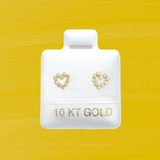 HEART OF GEMS STUD SOLID GOLD 10K