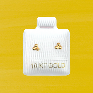 TINY TREBOL STUD SOLID GOLD 10K