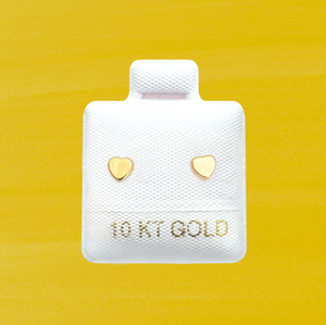 BULKY HEART STUD SOLID GOLD 10K