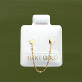 DOUBLE HEART CHAIN SOLID GOLD 10K