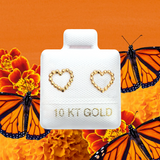 HEART SILHOUETTE STUD SOLID GOLD 10K