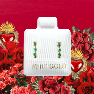 GREEN HUGGIE SOLID GOLD 10K