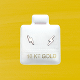 WHITE FLASH STUD SOLID GOLD 10K