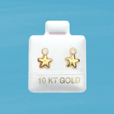 HANGING STAR STUD SOLID GOLD 10K