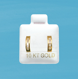 HUGGIE STUD SOLID GOLD 10K
