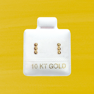 TINY BALLS STUD SOLID GOLD 10K