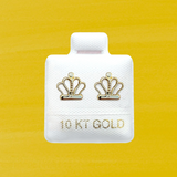 REAL CROWN STUD SOLID GOLD 10K