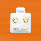 DOG FOOTPRINT STUD SOLID GOLD 10K