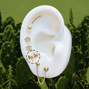 BOW STUD SOLID GOLD 10K