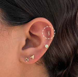 MULTI-COLOR BALL STONE SOLID GOLD 10K