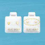 BULKY HEART STUD SOLID GOLD 10K